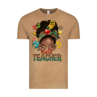 Vintage Camel math teacher life afro messy bun Vintage Tee - NancyCooperArtShop