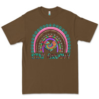 Cacao stay groovy with rainbow and heart Premium Tee - Artiststas