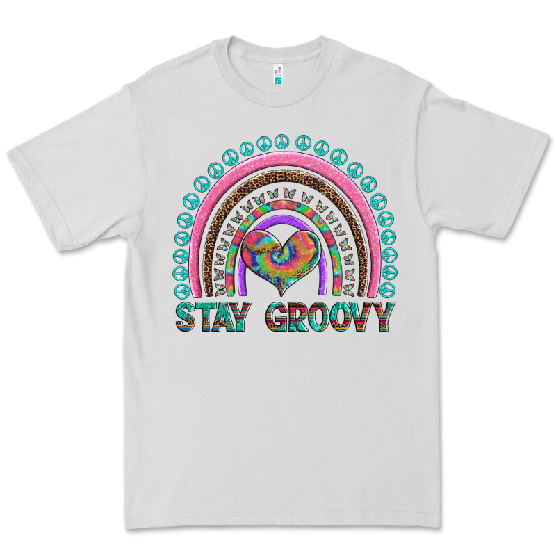 Stay Groovy With Rainbow And Heart Premium Tee by Artiststas | Teevron