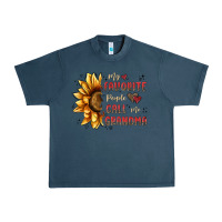 Midnight Navy my favorite people call me grandma Urban Heavy Tee - MaliasSmallBusiness