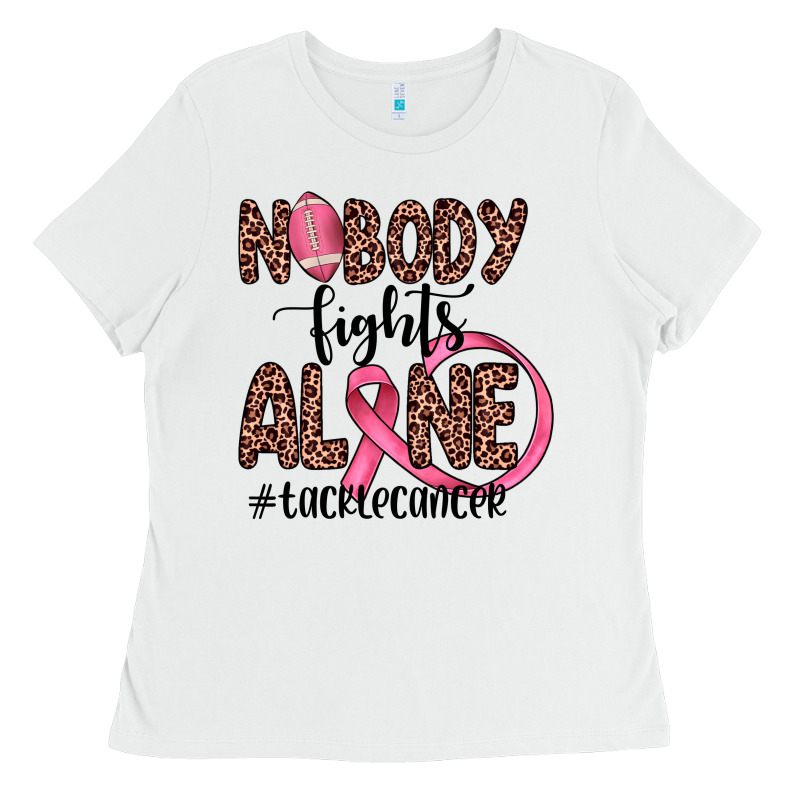 Nobody Fights Alone #tacklecancer Ladies Tee by JahusDesignShop | Teevron