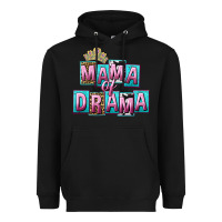 Black Mama of Drama Mother's Day Heavyweight Hoodie - CowGirlArtShop