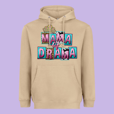 Mama Of Drama Mother's Day Heavyweight Hoodie Designed By Cowgirlartshop