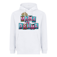 White Mama of Drama Mother's Day Heavyweight Hoodie - CowGirlArtShop
