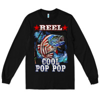 Black reel cool pop pop american flag bass Long Sleeve Tee - LillyAllenDesigns