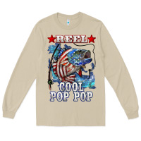 Mushroom reel cool pop pop american flag bass Long Sleeve Tee - LillyAllenDesigns