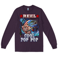 Plum reel cool pop pop american flag bass Long Sleeve Tee - LillyAllenDesigns