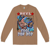 Toasted Coconut reel cool pop pop american flag bass Long Sleeve Tee - LillyAllenDesigns