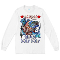 White reel cool pop pop american flag bass Long Sleeve Tee - LillyAllenDesigns