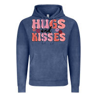 Vintage Denim hugs and kisses Vintage Hoodie - MaliasSmallBusiness