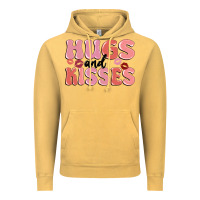Vintage Mustard hugs and kisses Vintage Hoodie - MaliasSmallBusiness