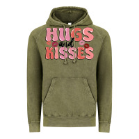 Vintage Olive hugs and kisses Vintage Hoodie - MaliasSmallBusiness