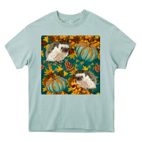 Arona hedgehog and pumpkins seamless pattern Heavy Core Tee - BundleAndBundleShop