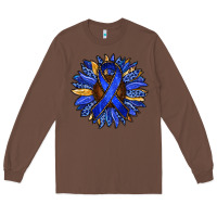 Chestnut Colon Cancer Awareness sunflower Long Sleeve Tee - RanaPortraitStore