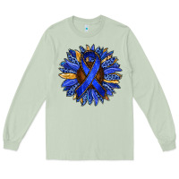 Colon Cancer Awareness Sunflower Long Sleeve Tee | Teevron