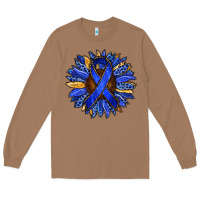 Toasted Coconut Colon Cancer Awareness sunflower Long Sleeve Tee - RanaPortraitStore