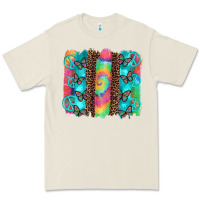 Bone hippie peace sign butterfly leopard and tie dye brushstroke Premium Tee - Artiststas
