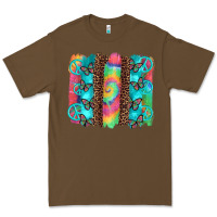 Cacao hippie peace sign butterfly leopard and tie dye brushstroke Premium Tee - Artiststas