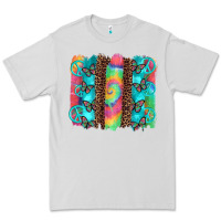 Dove Grey hippie peace sign butterfly leopard and tie dye brushstroke Premium Tee - Artiststas