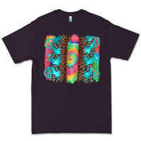 Hippie Peace Sign Butterfly Leopard And Tie Dye Brushstroke Premium Tee | Teevron