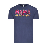 Vintage Denim mama all day everyday Vintage Tee - NancyCooperArtShop