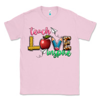 Bubblegum Pink teach love inspire Classic Tee - NancyCooperArtShop
