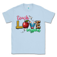 Dusty Blue teach love inspire Classic Tee - NancyCooperArtShop