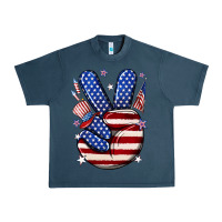 Midnight Navy peace 4th july Urban Heavy Tee - NancyCooperArtShop