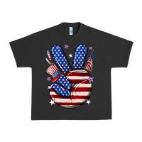 Pigment Black peace 4th july Urban Heavy Tee - NancyCooperArtShop