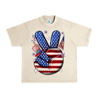 Sandshell peace 4th july Urban Heavy Tee - NancyCooperArtShop