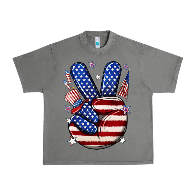 Peace 4th July Urban Heavy Tee by NancyCooperArtShop | Teevron