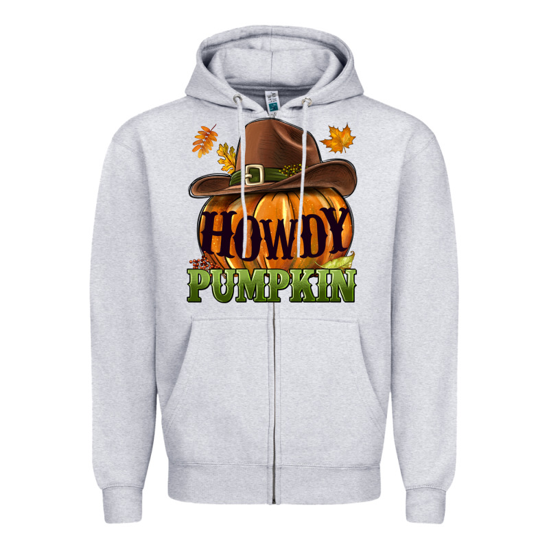 Howdy Pumpkin Zipper Hoodie by NancyCooperArtShop | Teevron