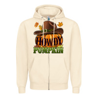 Sandshell Howdy pumpkin Zipper Hoodie - NancyCooperArtShop