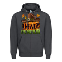 Smoke Howdy pumpkin Zipper Hoodie - NancyCooperArtShop