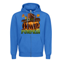 True Royal Howdy pumpkin Zipper Hoodie - NancyCooperArtShop