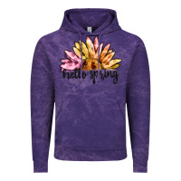 Cloud Purple hello spring Vintage Hoodie - MaliasSmallBusiness