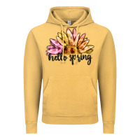 Vintage Mustard hello spring Vintage Hoodie - MaliasSmallBusiness