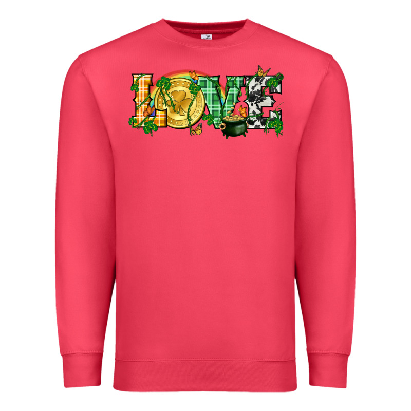 Western Love St. Patrick's Day P Premium Sweatshirt by CowGirlArtShop | Teevron