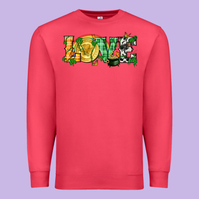 Western Love St. Patrick's Day P Premium Sweatshirt Designed By Cowgirlartshop