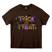 Chocolate Brown trick or treat Heavy Core Tee - BundleAndBundleShop