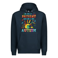 Navy please be patient with me i have autism Premium Hoodie - CowGirlArtShop