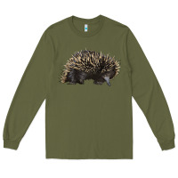 Army Green short beaked echidna Long Sleeve Tee - LillyAllenDesigns