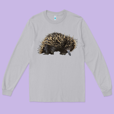 Short Beaked Echidna Long Sleeve Tee Designed By Lillyallendesigns