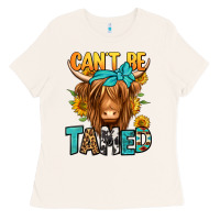 Bone can't be tamed longhaired cow Ladies Tee - Jasminsmagicworld