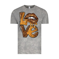 Cloud Rock love leopard with lips Vintage Tee - NancyCooperArtShop