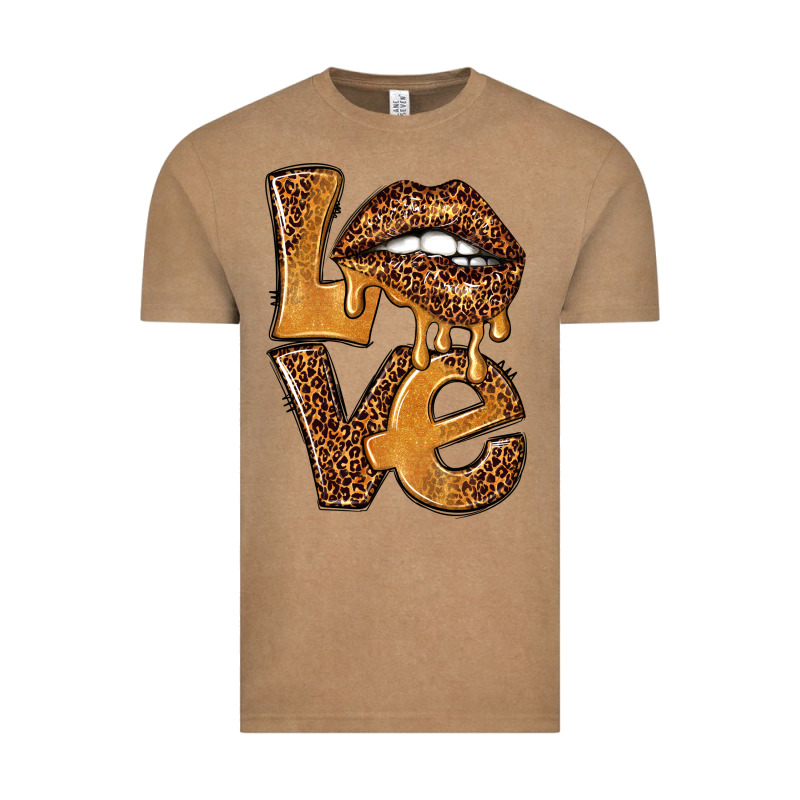 Love Leopard With Lips Vintage Tee by NancyCooperArtShop | Teevron