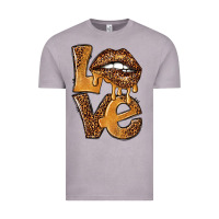 Vintage Zinc love leopard with lips Vintage Tee - NancyCooperArtShop