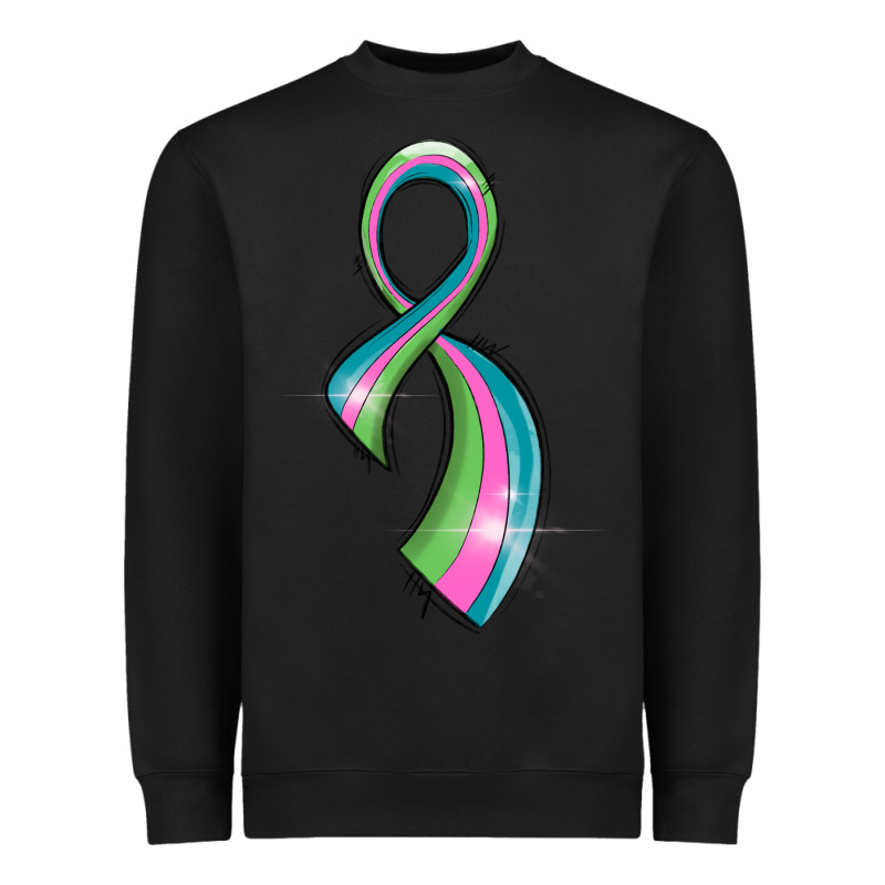 Metastatic Breast Cancer Ribbon Heavyweight Sweatshirt by LillyAllenDesigns | Teevron