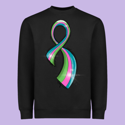 Metastatic Breast Cancer Ribbon Heavyweight Sweatshirt Designed By Lillyallendesigns