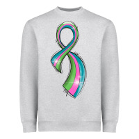 Heather Grey metastatic breast cancer ribbon Heavyweight Sweatshirt - LillyAllenDesigns